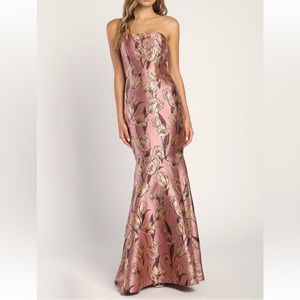 Lulus “Gowning Around” Jaquard Dress